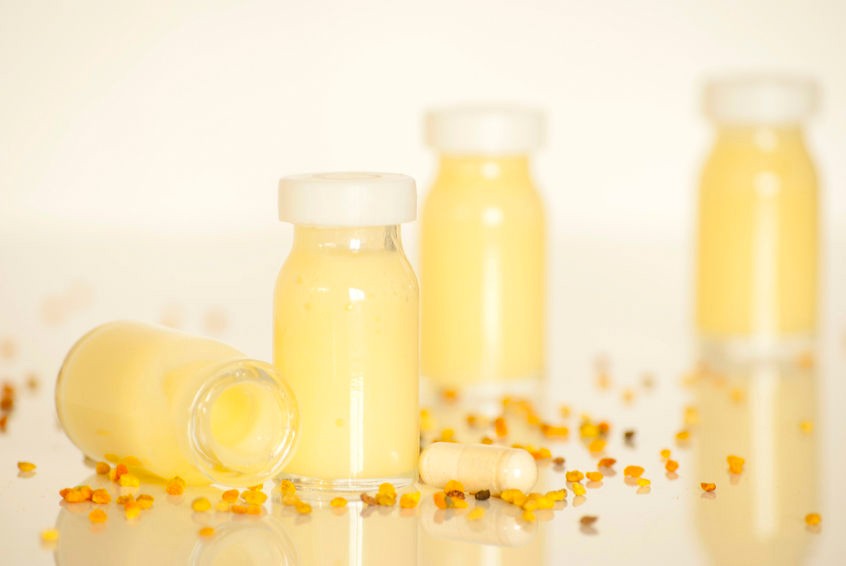 Coup de fouet avec la gelée royale