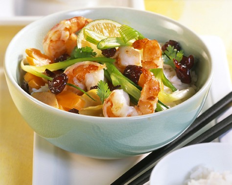 Curry de crevettes au gingembre